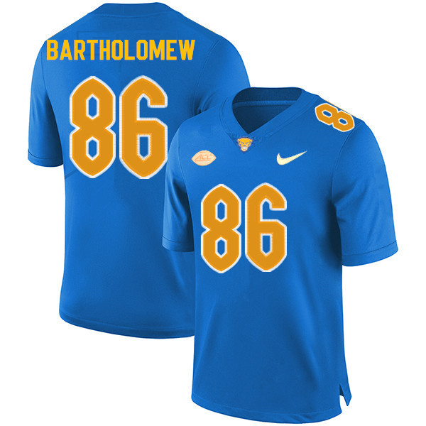 Men #86 Gavin Bartholomew Pitt Panthers College Football Jerseys Sale-Royal